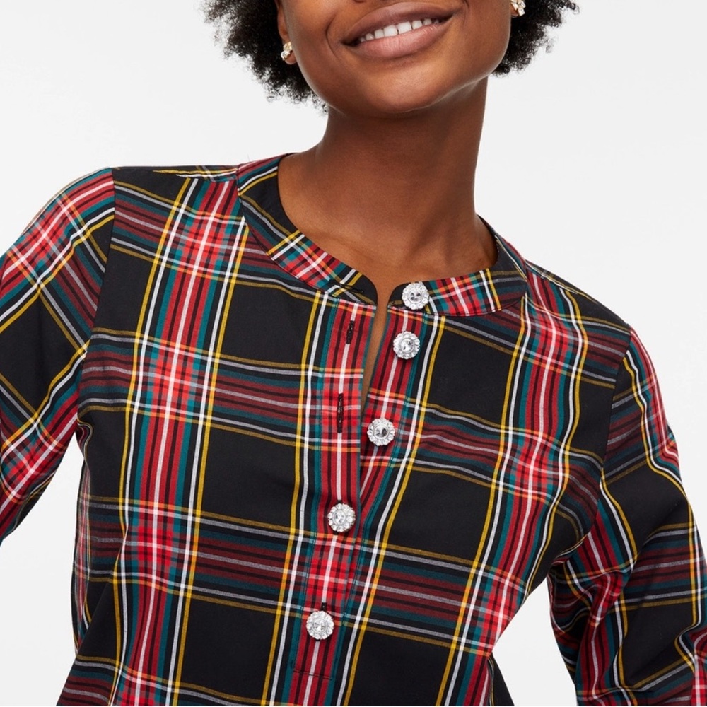 J. Crew Multicolor Plaid Button-Down Shirt